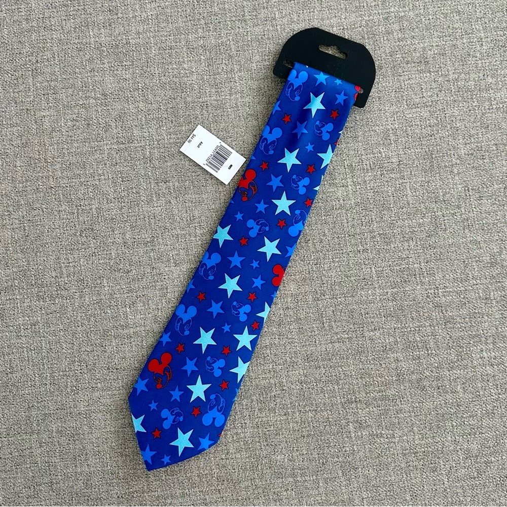 Disney Parks Original Mickey Stars and Stripes Men’s Tie